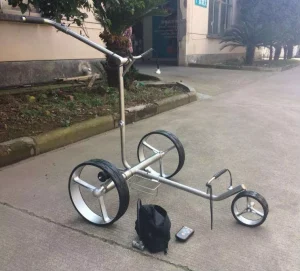 Titanium Pull push Three Wheel Golf Trolley or with Battery Power Golf Caddy