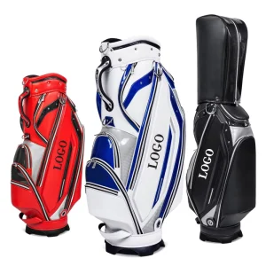 Tour Golf Caddie Bag Waterproof PU Leather Golf Cart Bag