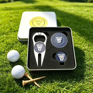 Tournament Souvenir Golf Gift Set Custom Magnetic Ball Marker High Quality Golf Pitchfork Poker Chip Set