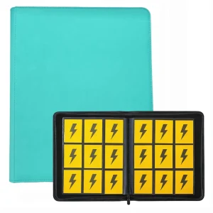 Trading Card Binder 9 Pocket Card Holder Book PU Cover Zip Folder Side Loading Album Sports Game Cards Binder