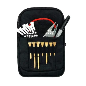 Travel Nylon Golf Ball Pouch Tees Holder 12 Ball Capacity Nylon Material Portable Small Multi Function Golf Accessories