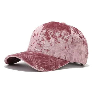 Trending New Arrivals Velvet Baseball Cap Multi Color Soft Velour Dad Hat Adjustable Stylish Trucker Cap for Men Women