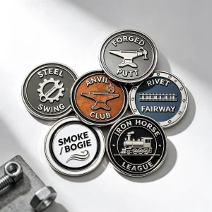 Trending Products Printed Golf Ball Marker a Black Metal Ball Marker Golf Ball Marker Hat Clips Laser
