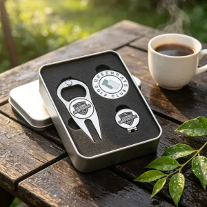 Trending Products Promotional Raised Metal Creative Gift Set Logo Golf Ball Marker