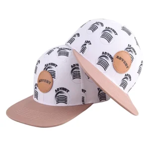 Trendy All-over Print Small Size Boy Snapback Hats Custom Leather Patch 6 Panel Infant Baby Hat Kids Snapback Hat Cap