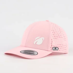 Trendy Laser Cut Hole Baseball Hat Waterproof 6 Panel Rubber Patch Golf Cap Custom Print PVC Logo Lightweight Durable Outdoor