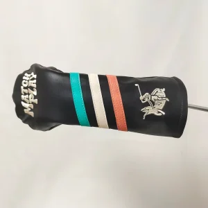 Trendy PU Leather Golf Club Headcovers Custom Logo Embroidery Print Universal Driver Fairway Hybrid Golf Gear
