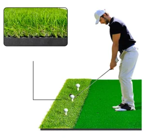 Tri-Turf Golf Practice Putting Green and Hitting Mat for Indoor Outdoor Training
