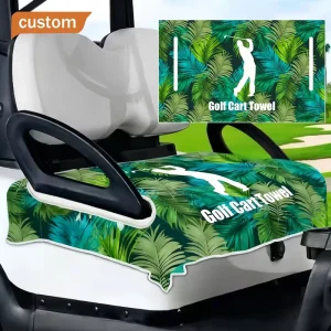 Tropical Digital Printing Polyester Microfiber Eco-Friendly Golf Cart Seat Covers Towel Custom Logo Quick Dry