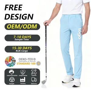 Trousers Apparel Custom Sport Men’s Casual Golf Joggers Pants 4 Way Stretch Quick Dry Fit