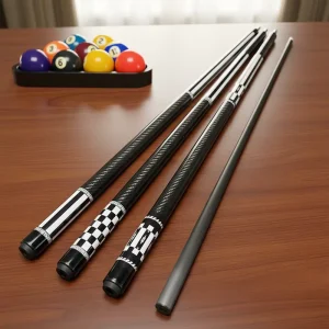 TuoYuan 58 Inch 3K Carbon Fiber Billiard Cue Better Power Shaft Carbon Fiber Pool Cue for Commercial Club Use