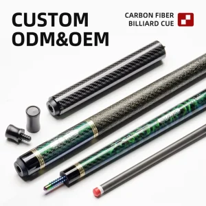 TuoYuan Balanced 12.9mm Tip Tech Shaft Source Factory Tournament Stick Carbon Fiber Pool Cue for Professional