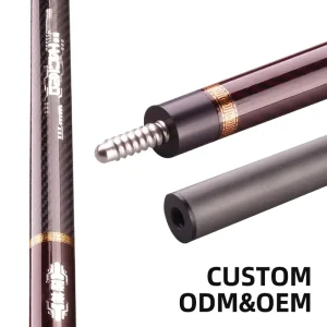 TuoYuan Billiards 2 Piece Style Carbon Fiber Snooker Pool Cue 11.8 12.5mm Carbon Cue Stick in Stock