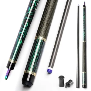 TuoYuan Custom 12.5mm Tip Carbon Weave Finish Source Factory Club Stick Carbon Fiber Pool Cue in Sport Arena
