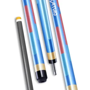 TuoYuan Custom Logo Carbon Fiber Pool Cue Shaft Set Low Deflection 58inch Colorful Finish OEM Manufacturer Direct