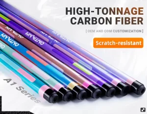 TuoYuan High Durability Pool Cue Carbon Fiber Break Jump Cue 10-13mm Low Deflection Billiard Snooker Cue