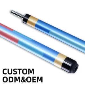 TuoYuan High Quality Colorful Design Carbon Fiber Pool Cue Stick Stainless Steel Joint 29inch Customizable Logo Factory Partner