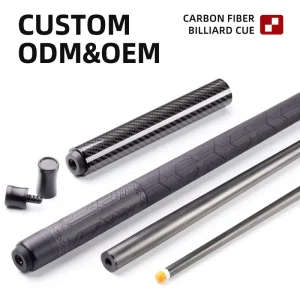 TuoYuan High tech 19oz Weight Leather Wrap Direct Factory Training Stick Carbon Fiber Pool Cue for Pro Match