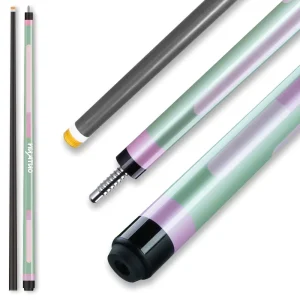 TuoYuan Supplier Premium Green Carbon Fiber Snooker Sticks Low Deflection Hard Grip Billiard Pool Cue for Home club