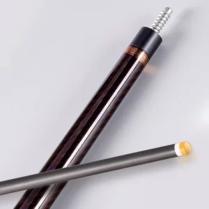 Tuoyuan Carbon Fiber Billiard Shaft Pool Cue 58″ 10 13mm Tip Pigskin Release 2 Piece 19 20oz Snooker Billiard Cue Stick