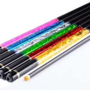 Tuoyuan Custom logo Pro Taper Carbon Fiber Billiard&snooker Cue 9.5 13mm Electroplated Ice Pool Cue for Pool Sport Club