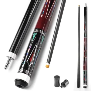 Tuoyuan Premium 1/2 Carbon Fiber Billiard Cue Stick 11.8mm 12.5mm Low Deflection Professional Pool Cue for Adult Club Players