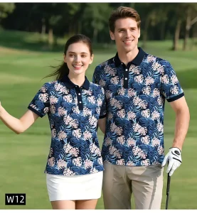 Turn-down Collar Polo UV Protection Wrinkle Resistant Golf Clothes Short Sleeve Soft Skin Plant Collection Golf Polo Shirts
