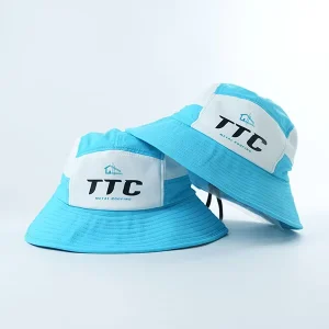 Two Tone 5 Panel Bucket Hat Customization Printing Logo Wide Brim Outdoor Running Hat for Men Women