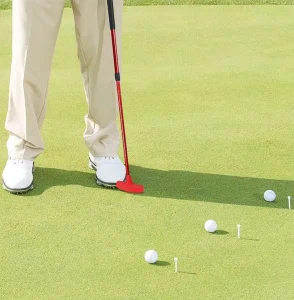 Two Way Mini Golf Putter with Silicone Polymer Head and Rubber Grip for Ambidextrous Use by Children Teenagers Adults