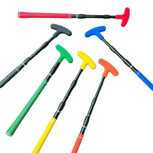 Two-Way Mini Golf Putter with Silicone Polymer Head and Rubber Grip for Ambidextrous Use by Children Teenagers Adults