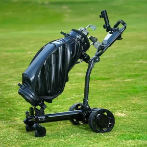 US Warehouse 500W Electric Golf Cart Remote Control Push Trolley Folding Aluminum Alloy Electric Golf Caddy