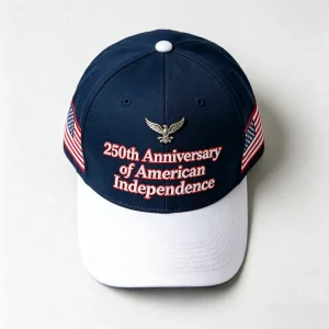 USA 250th Anniversary Custom Oxford Dot Baseball Cap America 250 Patriotic 6 Panel Sports for Branding Promotion