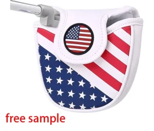 USA Mallet Putter Golf Driver Headcover PU Leather Custom Golf Club Head Cover