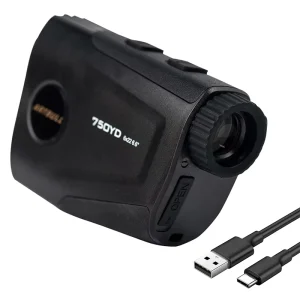 USB Type C Rechargeable Golf Laser Rangefinder 750Yard Telescope with Flag Lock Vibration Laser Distance Meter