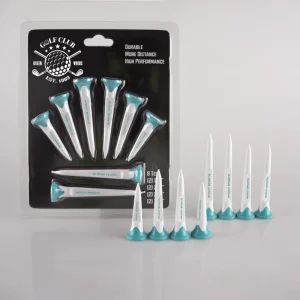 Unbreakable Durable 50 61 83mm Rubber Top Plastic Golf Tees with Custom Logo MOQ 2000pcs Factory Direct