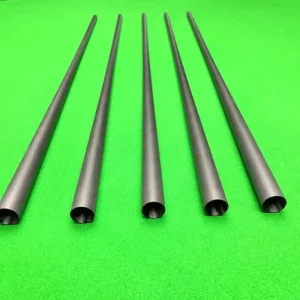 Unfinished Carbon Pool Cue Shaft in 11.8mm or 12.5mm Sizes with Low Deflection Carbon Fiber Butt Sleeve
