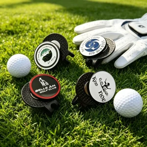 Unique Anime Pesonalized Soccer Copper Cool hot Sell oem Custom Golf set Marker tee Golf Ball Poker Chip Necklace Assortment