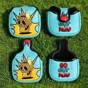 Unique Design Embroidery Magnet OEM Square Golf Putter Headcover Custom Logo Golf Club Head Covers
