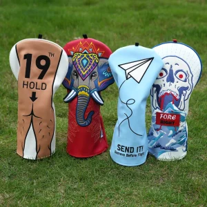 Unique Design Golf Accessories Gift Leather Driver Golf Club Cover Custom Embroidery Bomber Driver Headcover