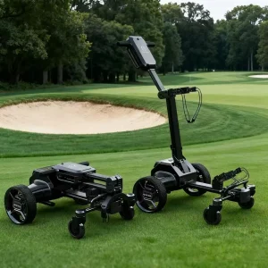 Unique Features 5 Modes Strong Climbing Ability Intelligent Auto Balancing System Follow Me Golf Trolley