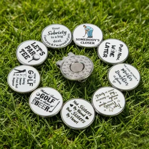 Unique Shaped Golf Marker Set Vibrant Printed Golf Accessory Marker Long Lasting Golf Putting Marker