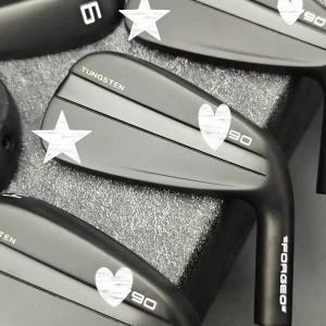 Unisex 7 Piece Golf Club Set with Steel Shafts and PVD Coating Silver Finish Tour Grade Performance