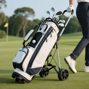 Unisex Customized Large Capacity Nylon Golf Bag with Zipper Closure