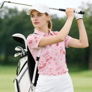 Unisex Eco Friendly UV Protection Turn Down Collar Golf Polo Shirt Quick Dry Four Way Stretch Anti Bacterial Golf Clothes