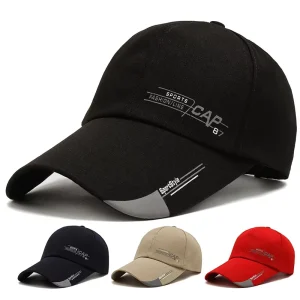 Unisex Four Seasons Extended Curved 6-Panel Baseball Cap Canvas Material Adjustable Outdoor Fishing Sports Sun Protection Hats