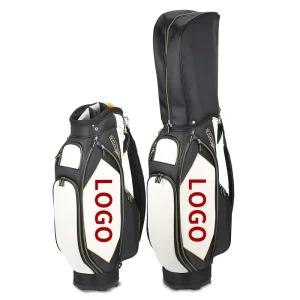 Unisex Waterproof Black PU Golf Club Bag