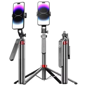 Universal 360 Rotation Golf Swing Training Aid with Phone Camera Selfie Tripod Holder for Golfers and Photographers