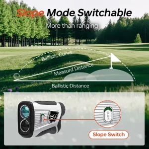 Upgraded 1700 Yards Laser Range Finder 6.5X Magnification Multicoated IP54 Waterproof Clear View Pulse Jolt Magnetic Golf Slope