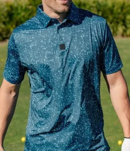 Vintage Casual Print Embroidered Quick Dry Fitted 88% Polyester 12% Spandex Golf Shirts Custom Polo