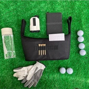 Vintage Nylon Stand Golf Bag with for Titleist Staff Kids Pencil Storage Rack and Light Weight Scooter for Young Golfers